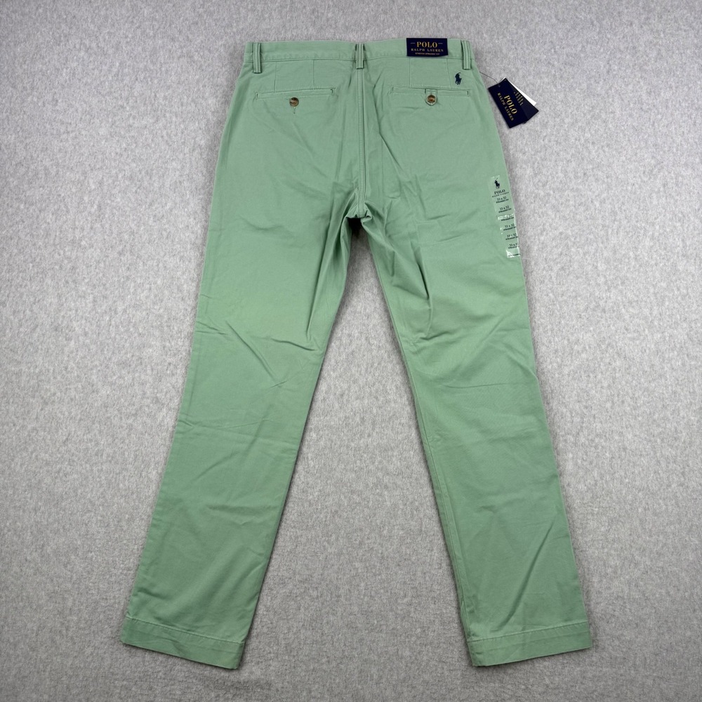 Polo Ralph Lauren Pants Mens 33x32 Mint Green Stretch Straight Chino Preppy Golf